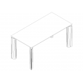 Meble :: Biurka :: Crystal biurko z blatem szklanym 180 cm - AE5S