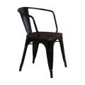 Meble :: Krzesła :: Krzesło Paris Arms Wood - czarne sosna szczotkowana
