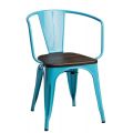 Meble :: Krzesła :: Krzesło Paris Arms Wood - niebieskie sosna szczotkowana