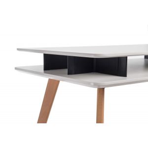 Biurka - białe, nowoczesne, narożne, komputerowe, z nadstawką