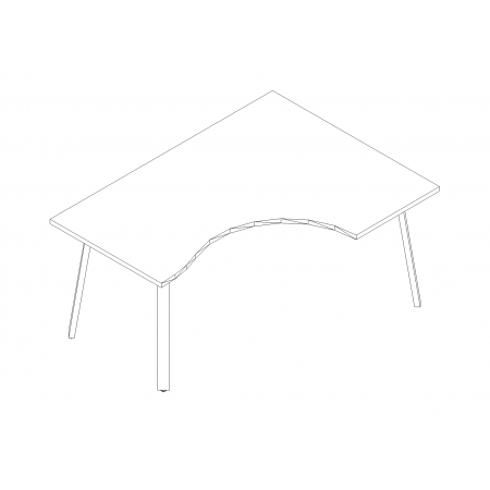 Meble :: Biurka :: Ogi A biurko kształtowe 160 cm - BAG11