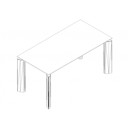 Meble :: Biurka :: Crystal biurko z blatem płytowym 200 cm - AE6