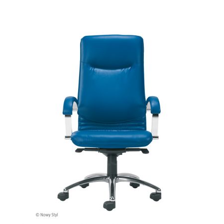 Meble :: Krzesła i Fotele Biurowe :: NOVA steel 04 chrome - mechanizm Multiblock - skóra