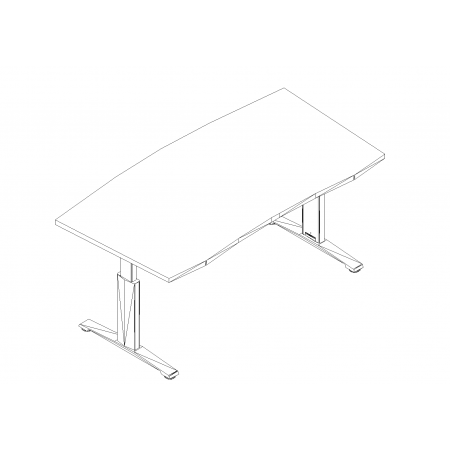 Meble :: Biurka :: Ergonomic Master biurko kształtowe z manualną regulacją wysokości 160 cm - BR19R