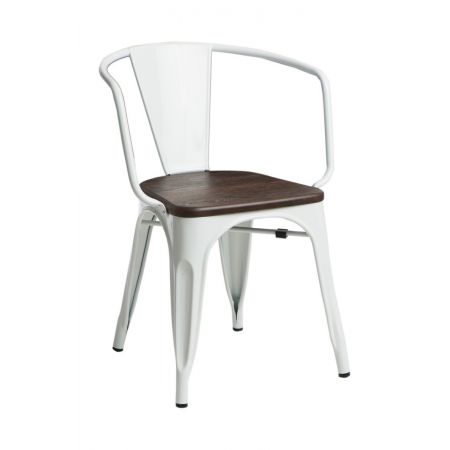 Meble :: Krzesła :: Krzesło Paris Arms Wood - białe sosna szczotkowana