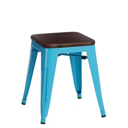 Meble :: Krzesła :: Stołek Paris Wood niebieski sosna orzech