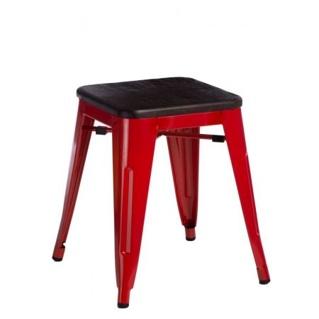 Meble :: Krzesła :: Stołek Paris Wood czerwony sosna szczotkowana
