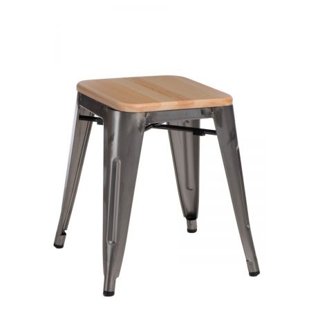 Meble :: Krzesła :: Stołek Paris Wood metal sosna naturalna