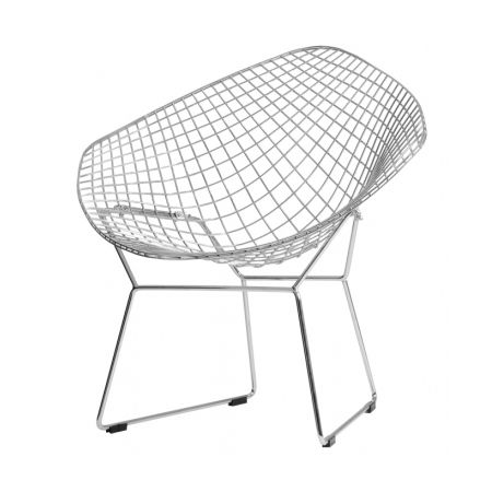 Meble :: Krzesła :: Diament Chair - srebrny, poduszka biała lub czarna
