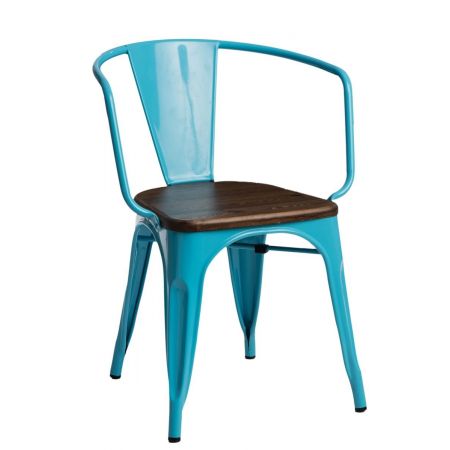 Meble :: Krzesła :: Krzesło Paris Arms Wood - niebieskie sosna orzech
