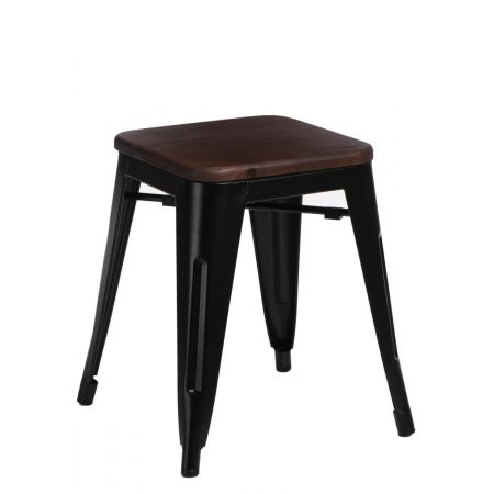 Meble :: Krzesła :: Stołek Paris Wood czarny sosna orzech