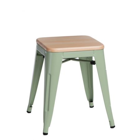 Meble :: Krzesła :: Stołek Paris Wood zielony sosna naturalna