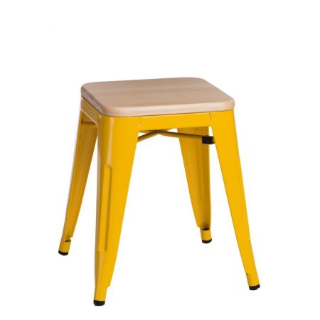 Meble :: Krzesła :: Stołek Paris Wood żółty sosna naturalna