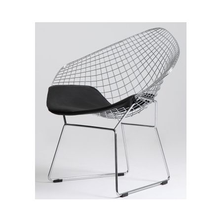 Meble :: Krzesła :: Diament Chair - srebrny, poduszka biała lub czarna