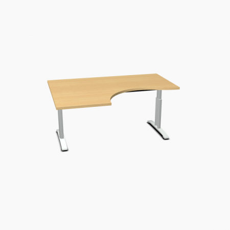 Meble :: Biurka :: Ergonomic Master biurko kształtowe z manualną regulacją wysokości 160 cm - BR10R