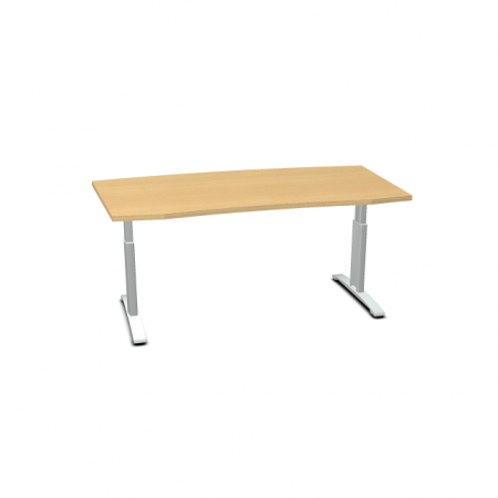 Meble :: Biurka :: Ergonomic Master biurko kształtowe z manualną regulacją wysokości 160 cm - BR19R